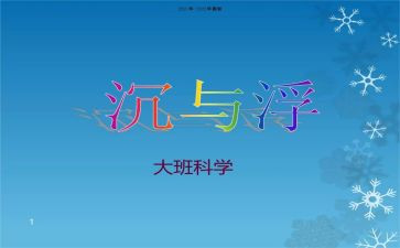 沉与浮的大班教案精选6篇