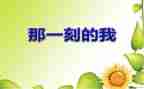 那一刻我真一作文优质5篇