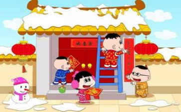 贴春联的作文400字5篇