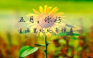 五月的心得5篇