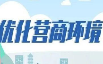 营商环境个人总结5篇